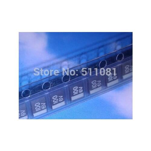 100pcs SMD tantalum capacitor 100UF 6.3V 6V B 3528 TEESVB20J107M8R