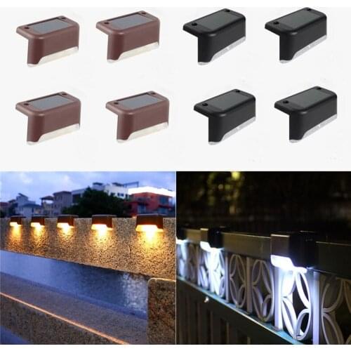 LED Solar Lamp Path Stair Outdoor Waterproof Wall Light Garden Landscape Step Deck Lights Balcony Fence Solar Led Light Outdoor