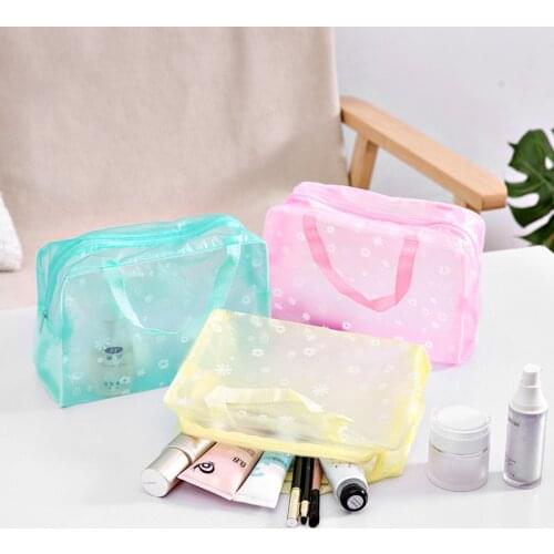 Women Swimming Storage Bag Waterproof Handbags Transparent Printing PVC Plastic Pool Beach Organizer Toiletr Makeup