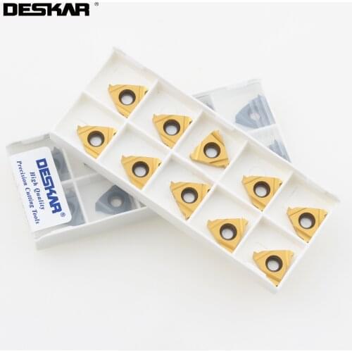 10Pcs DESKAR 16ER 8/10/11/12/14/16/18/19/20W LDA carbide Threading Blade CNC lathe turning tool cutter For P.M.K