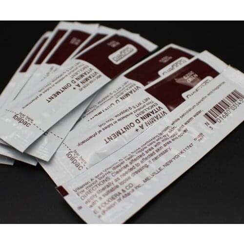 100Pcs/lot Fougera Tattoo Aftercare Cream Vitamin A+D Ointment For Permanent Makeup Eyebrow Lip Recovery Accessories