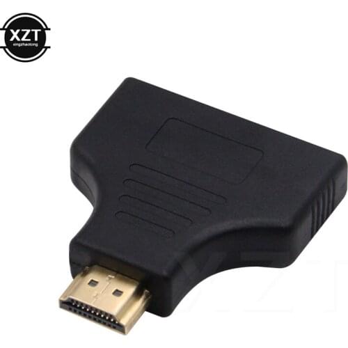 1080P 1.4 HDMI-compatible Ports Male to 2 Female 1 In 2 Out Splitter Adapter Converter DVD Audio For HD TV Tablet HOT SALE
