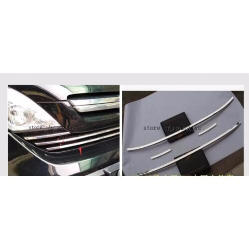 4 pcs FOR Honda CRV CR-V 2007 2008 2009 High quality stainless steel Front Grille Around Trim Racing Grills Trim