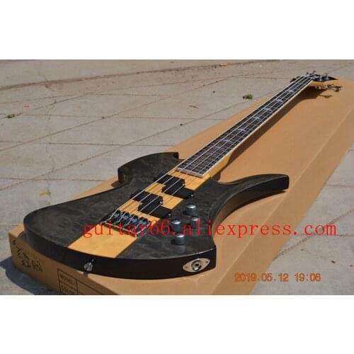 4 string transblack fine electric bass with chrome hardware BJ-182