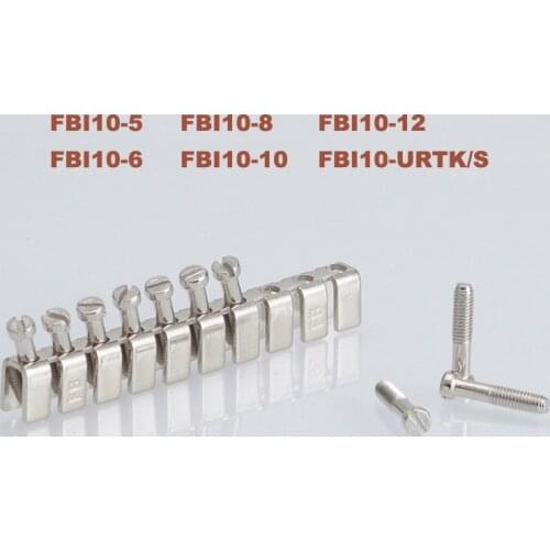 5/20pcs Central Connector short circuit center connection strip FBI10-5/6/8/10/12/15/URTKS for UK Din Rail Terminal block Parts