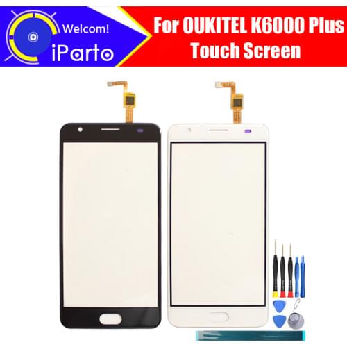 5.5 inch OUKITEL K6000 Plus Digitizer Touch Screen Glass100% Guarantee Original Glass Panel Touch Screen For K6000 Plus+tools
