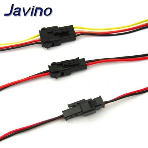 5Pairs 15cm Long JST SM 2Pins Plug Male to Female Wire Connector 3pin 4pin KIT DIY 22AWG