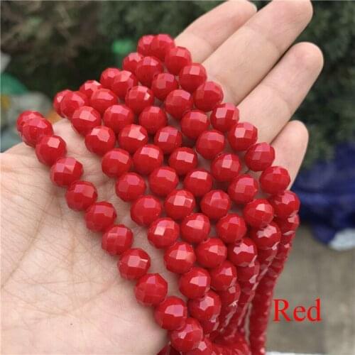 8X10mm-30pcs Metal Color Crystal Glass Beads Spacer Beads for Jewelry Making DIY Craft Wholesale Bulk