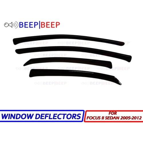 For Ford Focus 2 Sedan 2005-2012 car window deflectors wind deflector sun guard rain vent visor cover car styling accessories