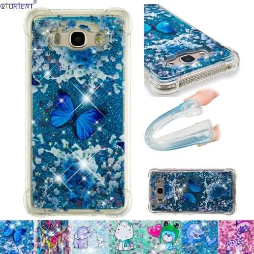 Bling Glitter Case For Samsung Galaxy J7 2016 J76 Dynamic Liquid Quicksand Soft Silicone Bumper Cover J710 SM-J710F SM-J710FN/DS