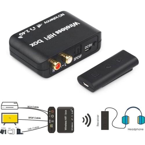 2.4Ghz HIFI Digital Wireless Audio Adapter Receiver Music Sound Wireless Transmitter Receiver with usb power Cable