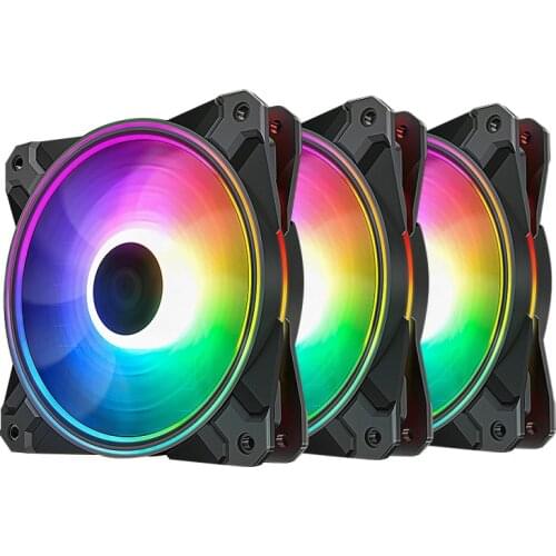 Deepcool CF120 PLUS 3 in 1 KIT 120mm RGB silent desktop PC case cooling fan with controller
