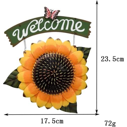 Welcome Sign Decor Hanging Outdoor For Wall Bar Wreath Decorative