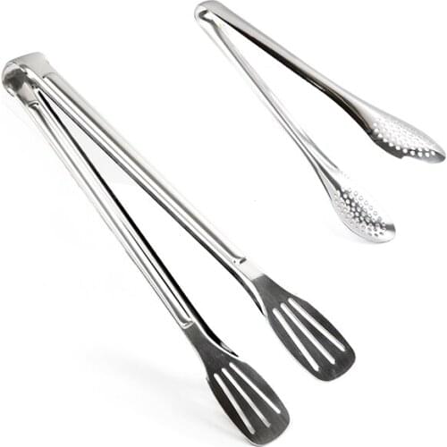 Food Clip Stainless Steel Food Clip Three Line Leak Thickened Food Clip Barbecue Clip Steak Bread Barbecue Clip Buffet Clip