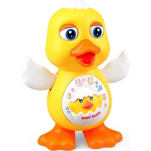 Electric Dance Lighting Duck Educational Toy Interactive Dancing Little Yellow Duck Toys Musical Interactive Kids Gifts