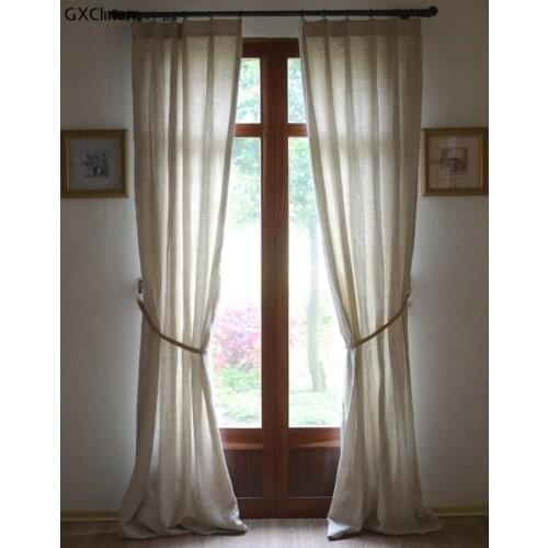 GXClinen Curtains In The Bedroom On The Window