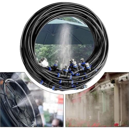 Brass Nozzle Water Misting Spray Cooling System Kit Outdoor Water Cooling Sprayer Summer Garden Nebulizer Sprinkler Patio Park