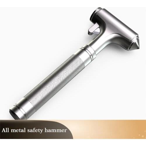 Multifunctional Full Metal Car Safety Hammer With Cutter Emergency Lifesaving Escape Tool For Window Break