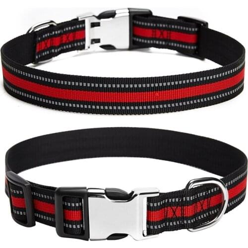 Pet Adjustable Polyester Dog Collars Laser Engraving Color Reflective Wire Puppy Dogs Cat Neck Collar Chihuahua Puppy Collars