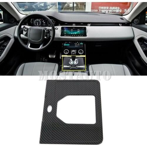For Land Rover Range Rover Evoque L551 2019-2020 ABS Carbon Fiber Interior Gear Shift Panel Frame Cover 1pcs Car Decor Car Trim