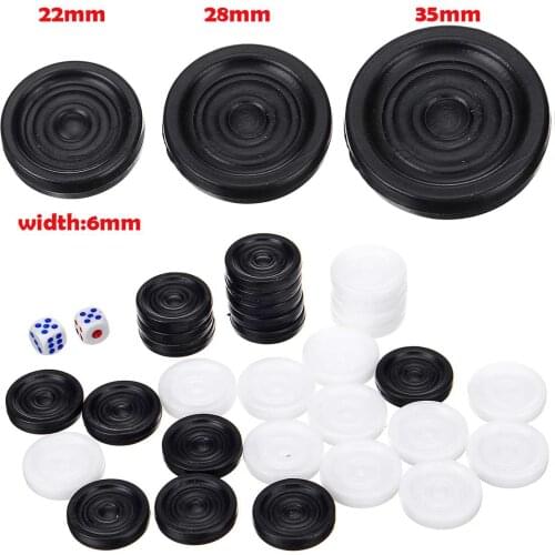 Plastic Chess Pieces 32 Pieces Draughts Board Game Chess Pieces Draughts&Checkers&Backgammon Chess Piece Kids Learning Camping