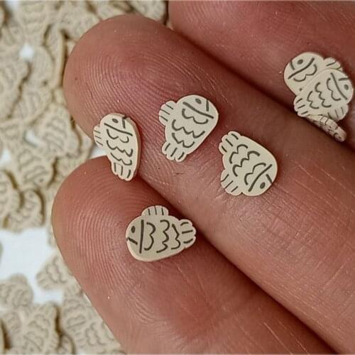 50g/lot Polymer Soft Clay Japanese Sea Bream Slices Sprinkles for Crafts DIY Making Nail Art Decoration Korean Hot Selling:5mm