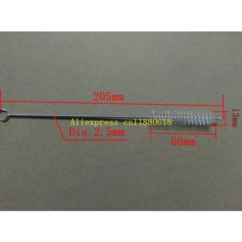 500pcs/lot High quality Stainless Steel Nylon Straw Cleaning Brush Drinking Pipe Tube Cleaner Clean Tools 205*60*13mm