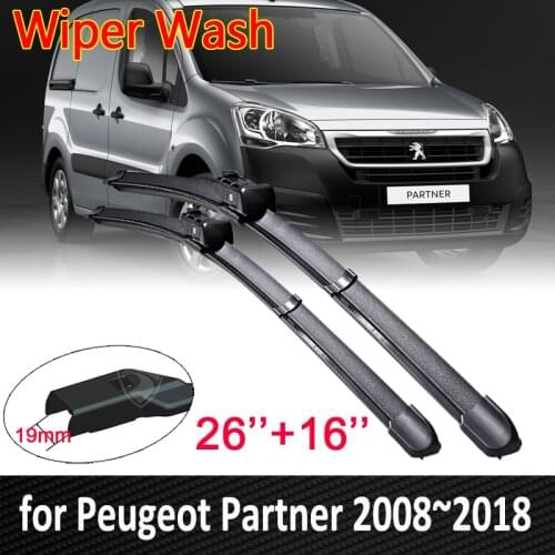 For Peugeot Partner 2008~2018 2 Car Wiper Blades Front Windscreen Wipers Car Goods 2009 2010 2011 2012 2013 2014 2015 2016