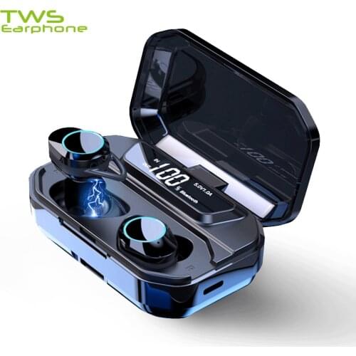 TWSearphone G03 6000 mAh LED Dispaly 5.0 Headphones IPX7 Waterproof Earphones HD Stereo Headset With Microphone Handfree Earbuds