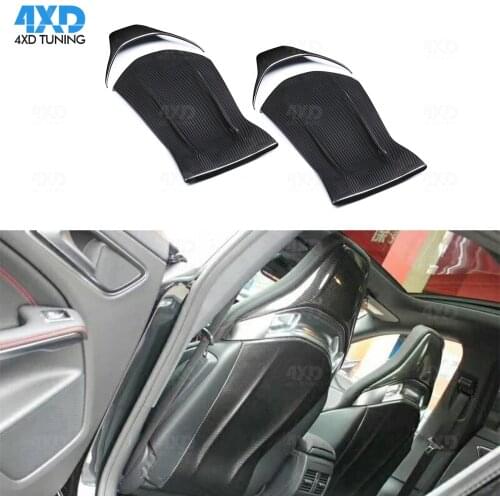 AMG Carbon seat back cover For Mercedes A45 CLA45 GLA45 C63 AMG chair back cover car accessories interior trim styling