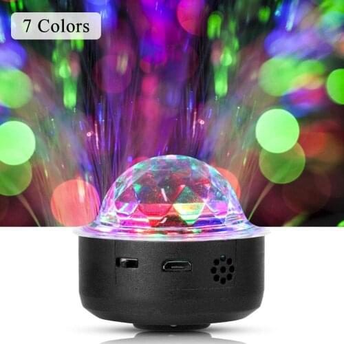 USB Mini Disco Light LED Sound Control Stage Light Multicolor Car Atmosphere Light with Magnet Base 2pcs