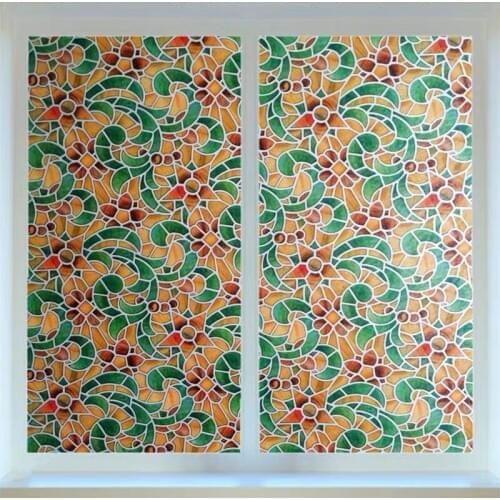 Stained Privacy glass film Colored retro window stickers PVC toning Self-Adhesive vinyl film on the window decoration 60*200cm