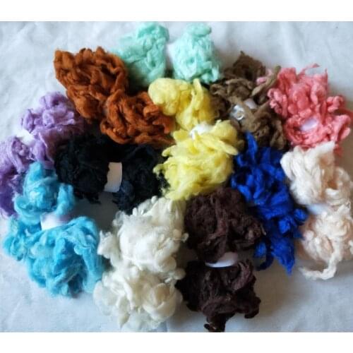 WFPFBEC alpaca curly wool FIBER for wool felt 50G 100G Please choose color number