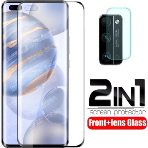 On honor 30 pro Glass 2 in 1 camera lens protective glass For huawei honor 30 pro plus honor30 pro+ screen protector safety Film