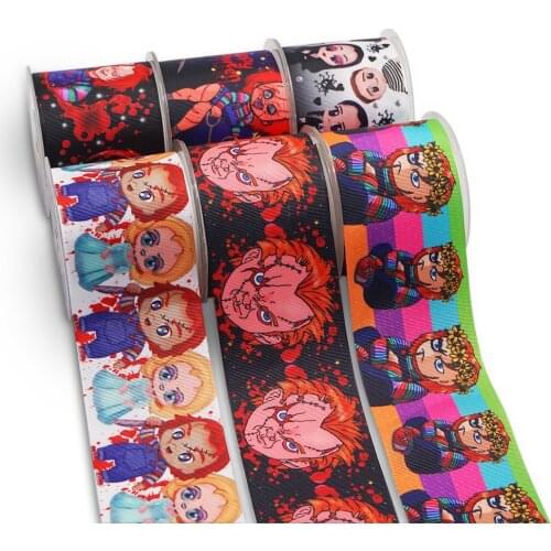 10 Yards 3inch 75mm Cartoon Printing Grosgrain Ribbon For Hair Bows DIY Crafts Handmade Accessories 56425