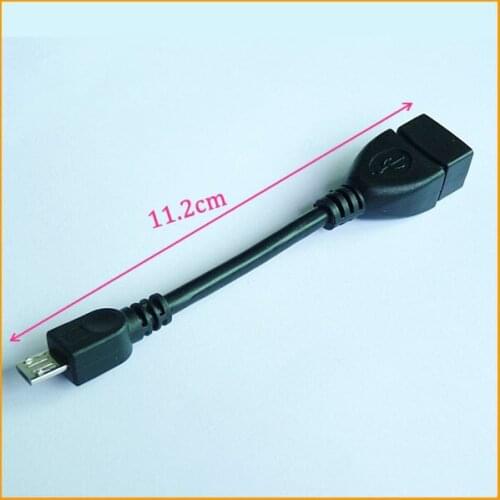 100pcs/lot Black Micro USB Host Cable OTG 10cm 5Pin Mini Usb Cable for Tablet PC Mobile Phone MP4 MP5 Smart Phone