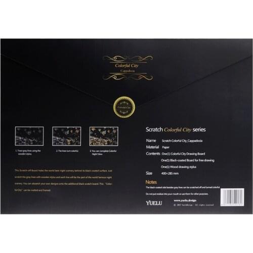 2 Sheets Scratch Pictures Paper 41x29cm Creative Set Screen Postcard DIY Gifts