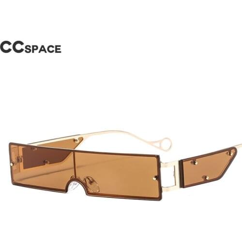 46295 Small Frame One Lens Rivet Luxury Square Sunglasses Men Women Fashion Shades UV400 Vintage Glasses