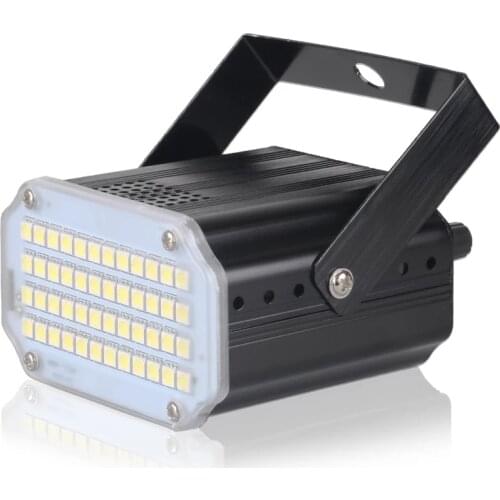 48 LED RGB UV White Strobe Lights Disco DJ Party Holiday Christmas Music Club Sound Activated Flash Stage Lighting Effect