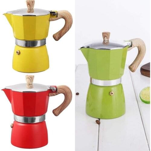 Aluminum Italian Moka Espresso Coffee Machine Filter Stove Pot 3 Cups