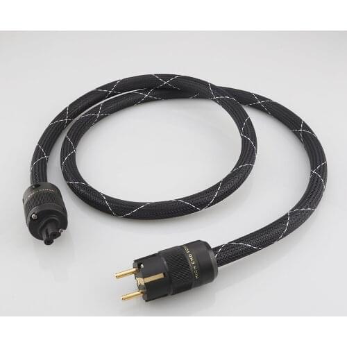 Audiocrast P104 HiFi Audio AC Power Cable, US / Schuko Power Cord, HiFi Audiophile Power Cord C7 IEC Female Figure 8 Power cord