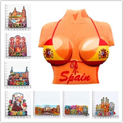 (free shipping)Magnetic stickers for tourist souvenirs in Spain and refrigerator stickers decoration articles handicraft