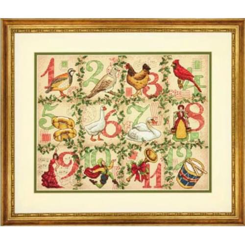 Free delivery popular Top Quality counted cross stitch kit The Twelve Days of Christmas dim 70-08899