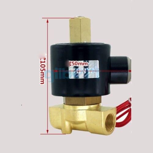 DC12/24V AC110/220V 3/8"BSPP Normally Open Brass Gas Oil Water Solenoid Valve