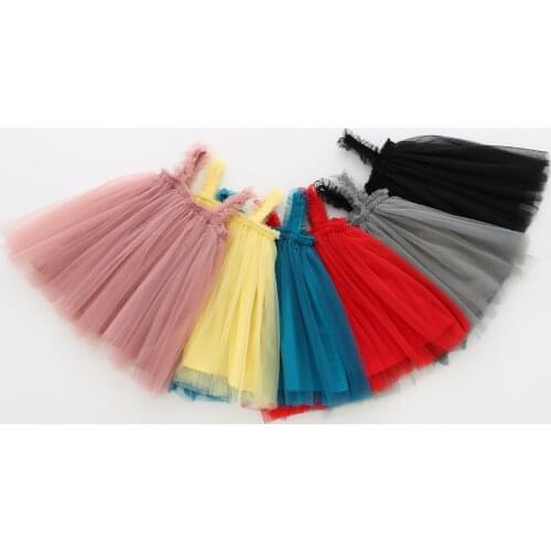 2020 kids cothes girl summer dress children tulle princess dress suspender dress