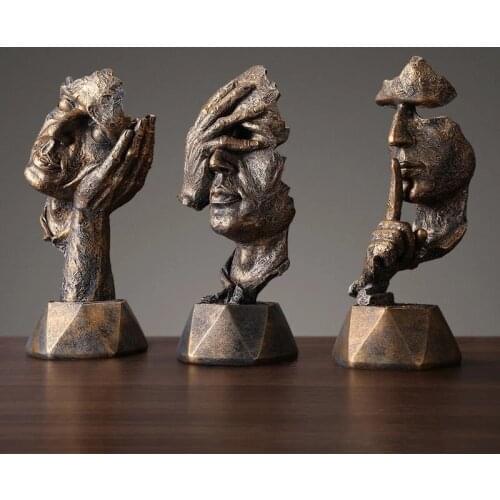 Home Decor Resin Thinker Sculpture Miniature Model Figurines Art Crafts Ornaments Office Decoration Accessories Birthday Gift