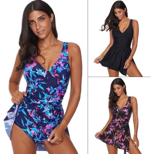 Tankini Set 2021 Swimsuit Women Two Pieces Printed Swimwear Female Blue Shorts Bathers Maios Beach Wear Padded Bathing Suit