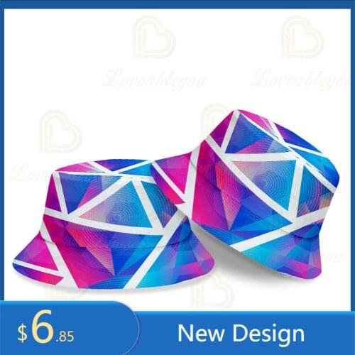 Colorful Printed Summer Hat Women Men Bucket Cap New Design Fisherman Hat Sun Hat