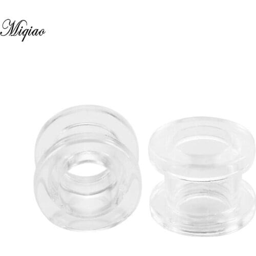 Miqiao 2 Pcs 1.2mm-36mm European and American Hot-selling Human Body Piercing Jewelry Acrylic Transparent Pulley Auricle