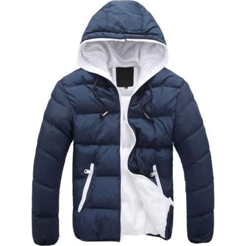 Men Outdoor Winter Warm Jacket Male Slim Fit Parkas Zipper Windbreaker Clothes Trekking Hiking Sports Hooded Coat Outwear